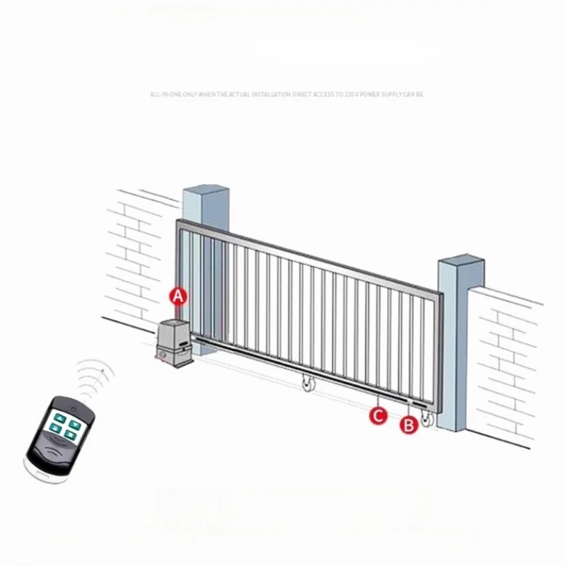 AC220V 370W/1300W/1500W Linear Sliding Door Electric Door Opener, Automatic Sliding Door Motor Remote Wireless Remote Control