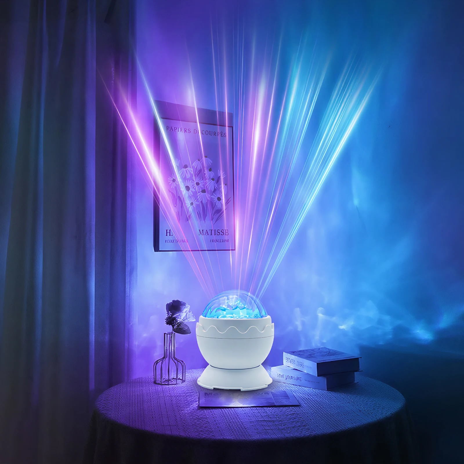 

Ocean Wave Ceiling Projector Dinosaur Egg Shape Mood Ambient Lighting 2-In-1 Galaxy Projector Lamp for Bedroom Living Room Party