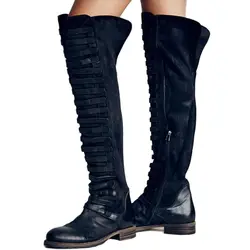 Medieval Men Cosplay Motorcycle Boots for Man Leather Boot Fashion Male Zip Buckle Strap Cowboy Boot Man Comfortable Flat Boots