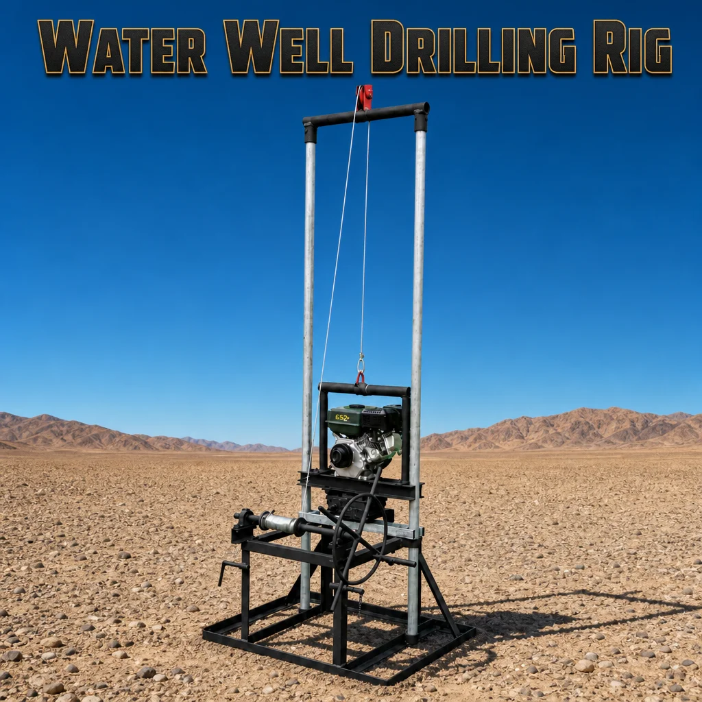 Customized Water Well Drilling Machine for Home Use Lightweight Portable Design 80m Deep Petrol Diesel Engine Drilling Rig