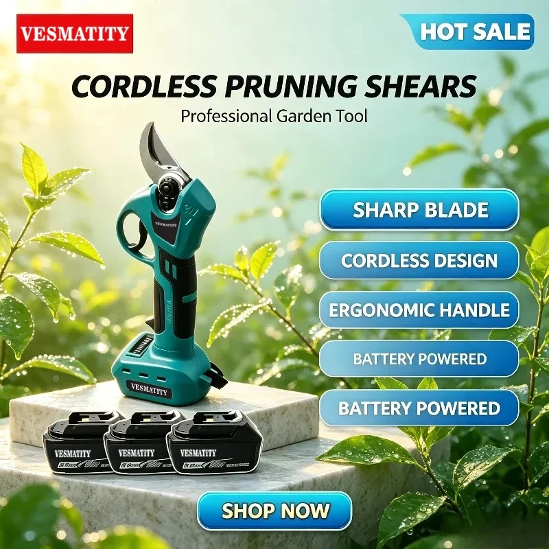 Electric BL Pruner 4 Gears Cordless Handheld Orchard Shrub Pruning Tree Branches Cutter For Makita 18/20V Battery Pin