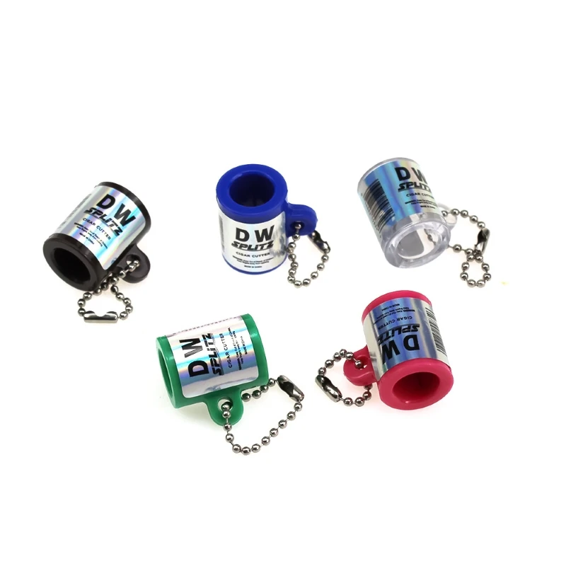 

Mini Plastic Cigar Cutter Keychain | Portable Circular Cigar Punch & Ash Tip | Multifunctional Smoking Accessories