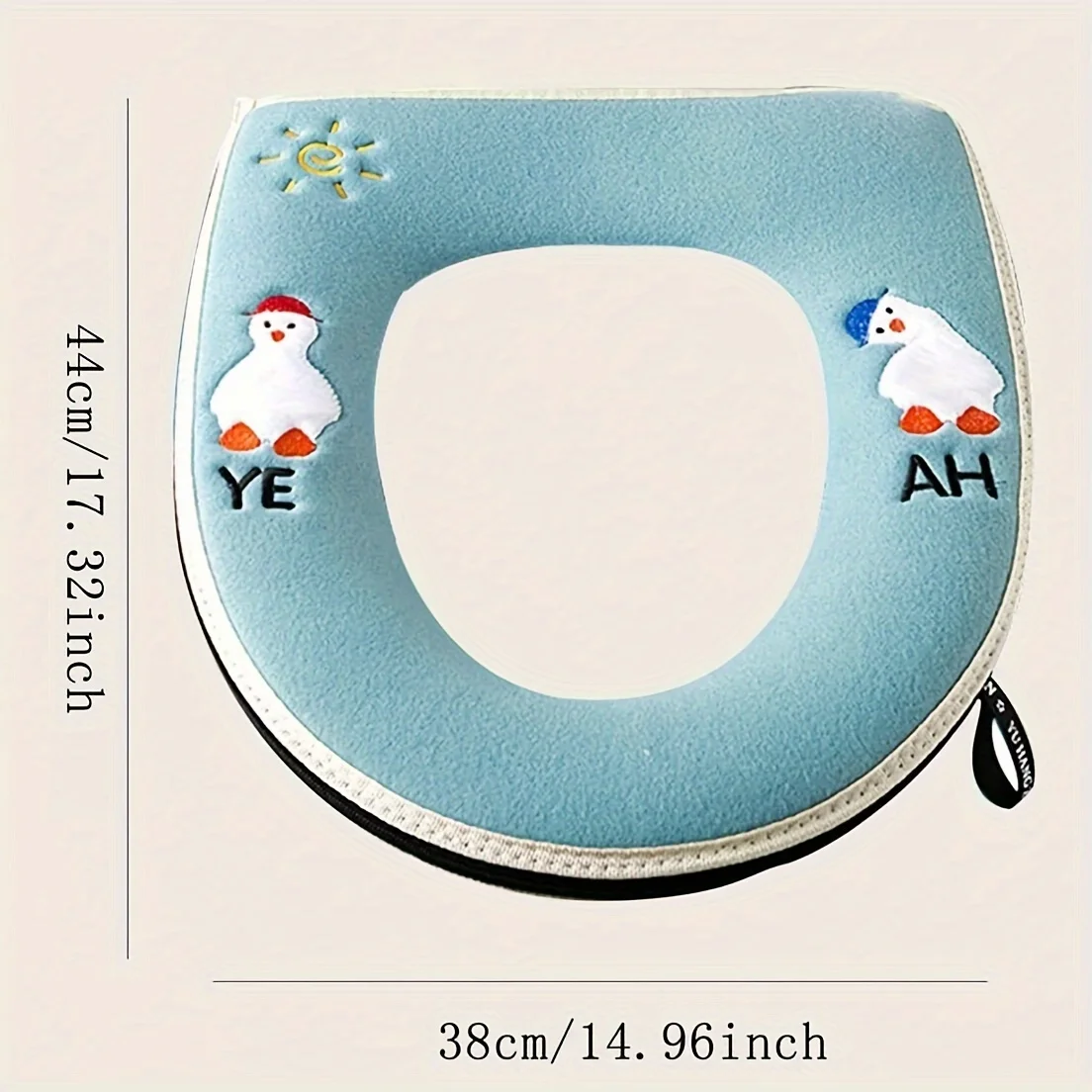 1PC toilet seat cushion, household plush toilet cushion, toilet cover, all season universal plush toilet seat ring cushion