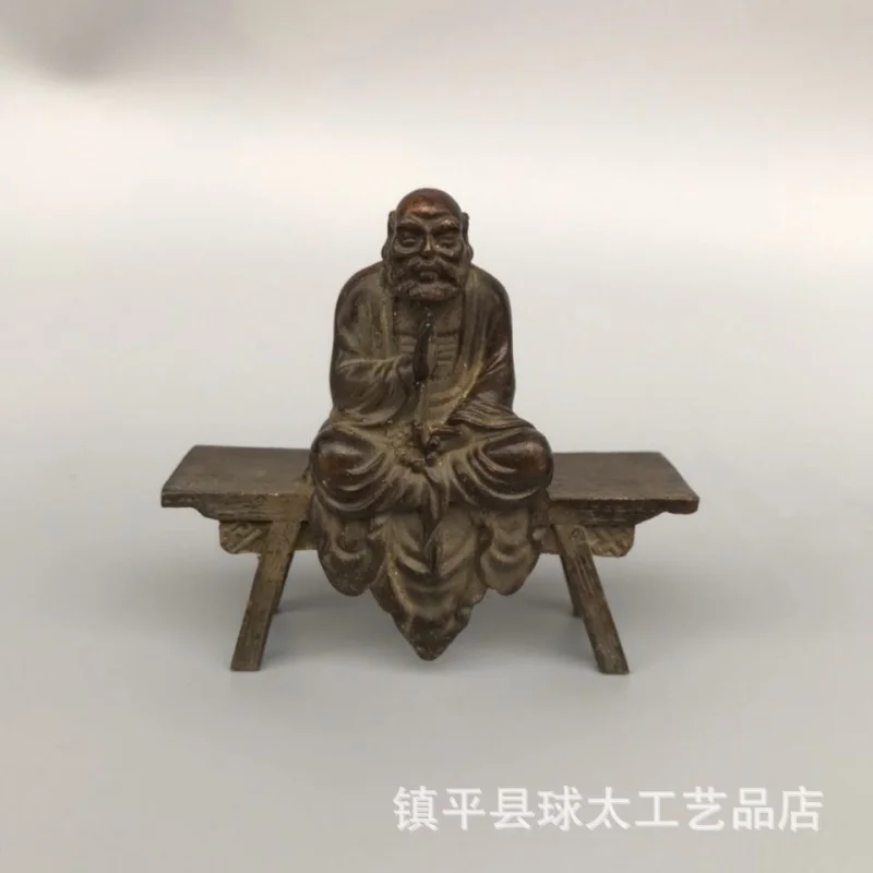 Alloy Zen Buddha Statue Ornament- Old Bodhidharma Bronze Statue