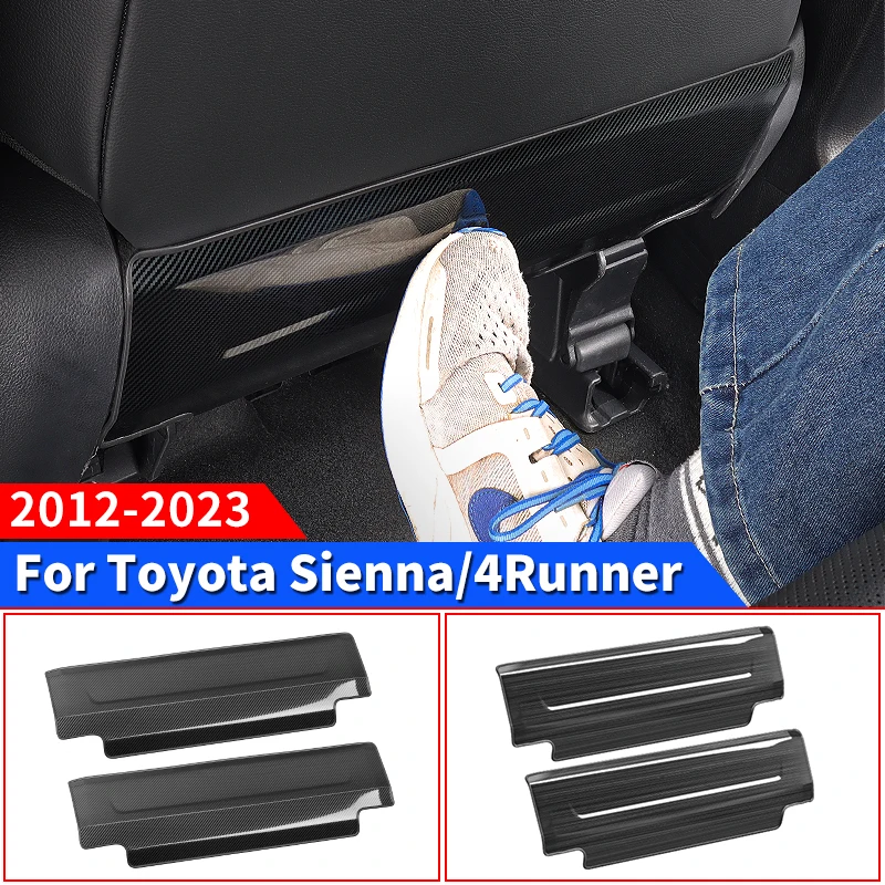

For Toyota 2012-2023 Sienna/4Runner Stainless Steel Seat Protection Kick Panel scratch-resistant Interior Decorative Accessorie