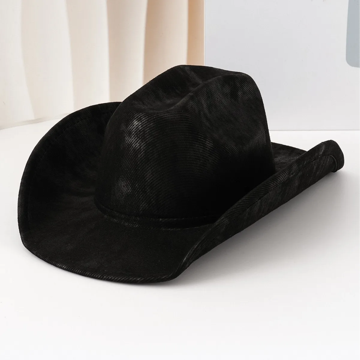 HongLuan Adjustable Top Hats, Washed Mohair Fabric Cowboy Hat Rhinestone Woman, Cowboy Accessories & Party Caps for Man Original