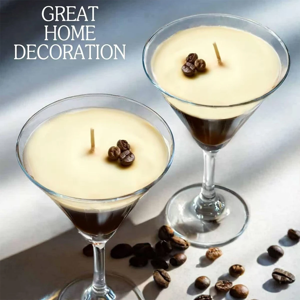 Velas aromáticas de café americano helado, vela de aromaterapia, cera vegetal, velas aromáticas de café hechas a mano para el hogar