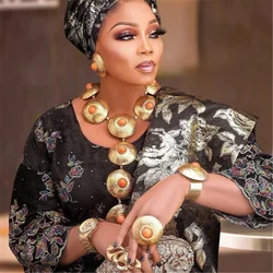 Women Jewelry Sets Bracelets Pendants Big Rings Wedding Banquet Party Gold Plated Jewelry Nigeria Fashion Trends Nigeria Wedding