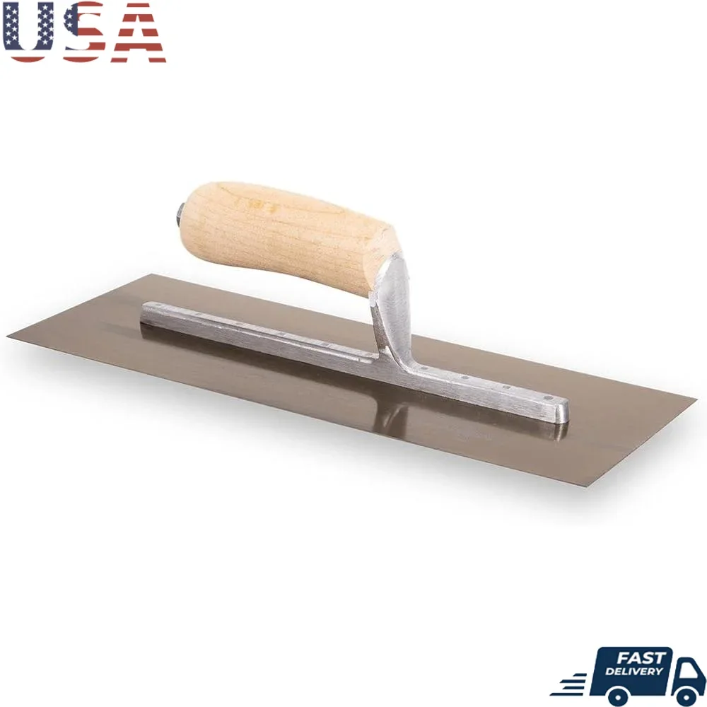 Paleta de curry para enyesado, hoja de acero inoxidable EIFS, mango de aluminio ligero Xtralite, acabado de calidad profesional hecho en EE. UU.