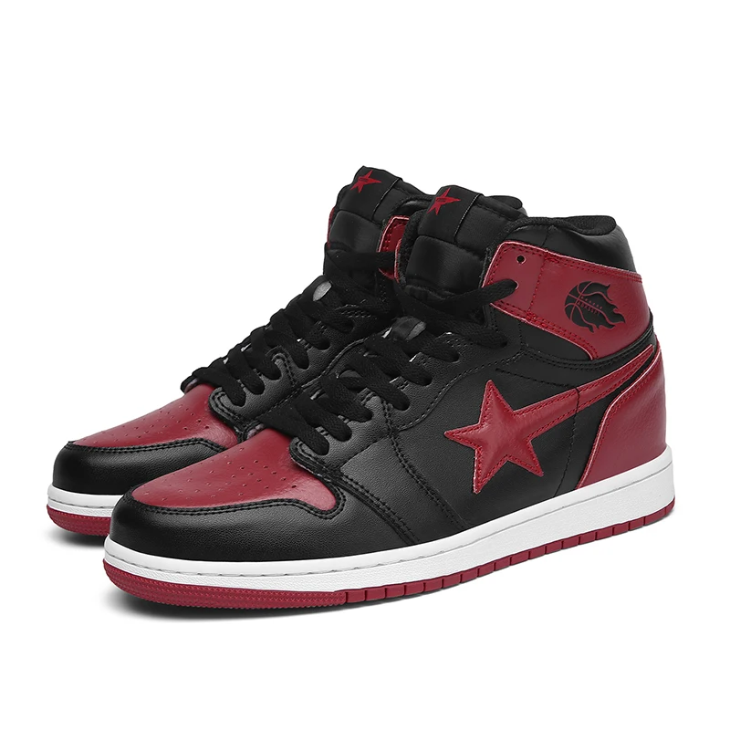 SUMMER SHOES WITH BASKETBALL BREATHABLE HIGH TOP FIVE-POINTED STAR