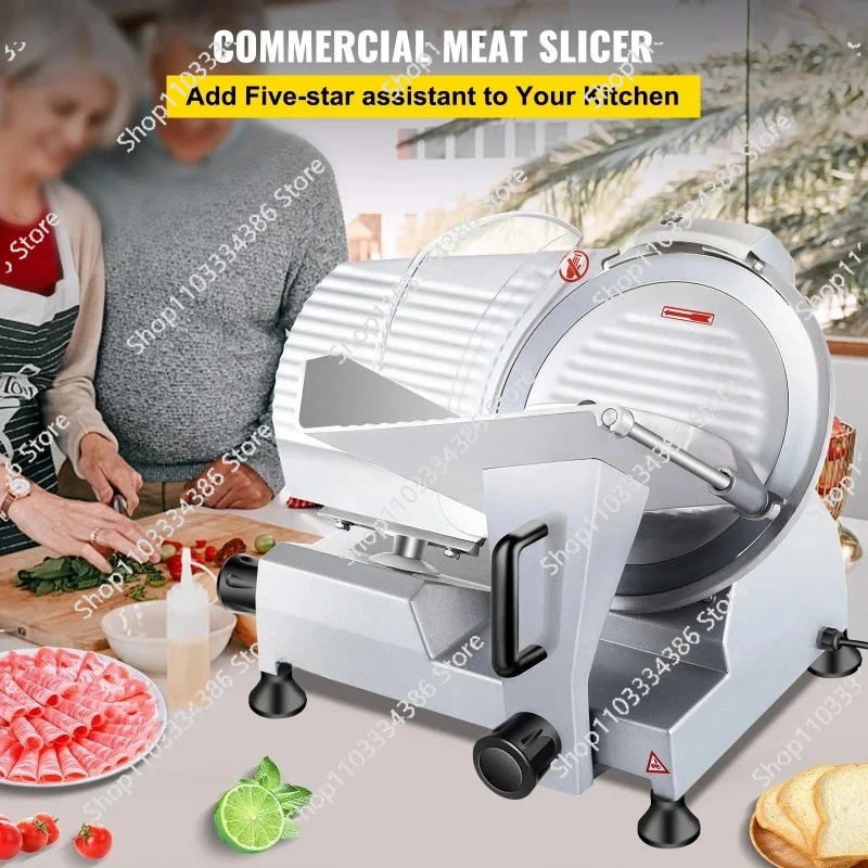 240W Commercial Meat Slicer Electric Deli Food Slicer 