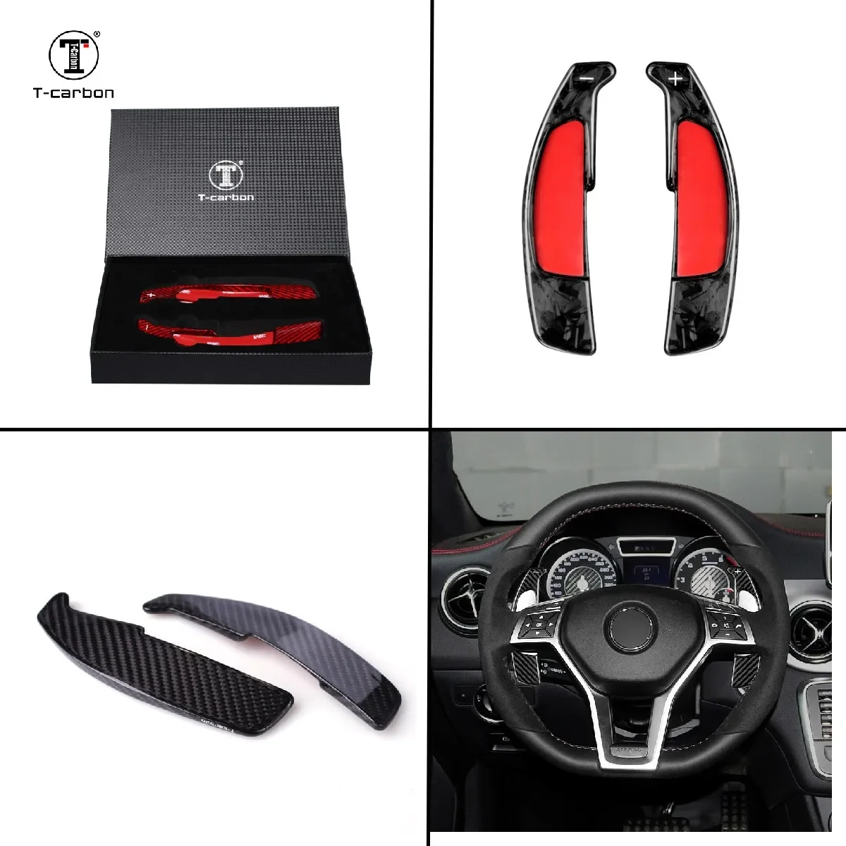 Steering Wheel Paddle Shifter For Benz C E G E S CLA CLS GLA Class SL63 G63 A45 AMG T-carbon Carbon Fiber Shifting Paddle