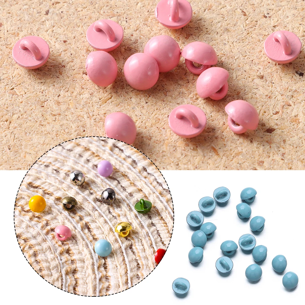 20pcs 4mm DIY Shoes Sewing Accessories 1/6 Dolls Clothing Belt Buckles Ultra-small Buckle Doll Mushroom Buttons