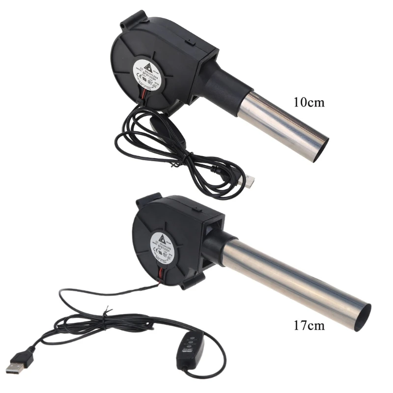 

Portable BBQ Fan Air Blower Adjustable Speed USB Powered Barbecue Fan Air Blower Outdoor Camping Cooking Tool Dropship