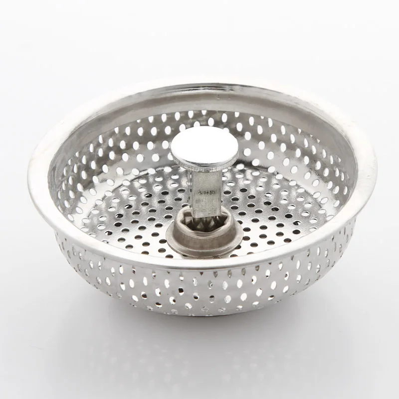 Stainless Kitchen Sink Strainer Drain Plug Hair Catcher Sink Stopper Water Filtration Hole Cover Kitchen Drainage Accessories