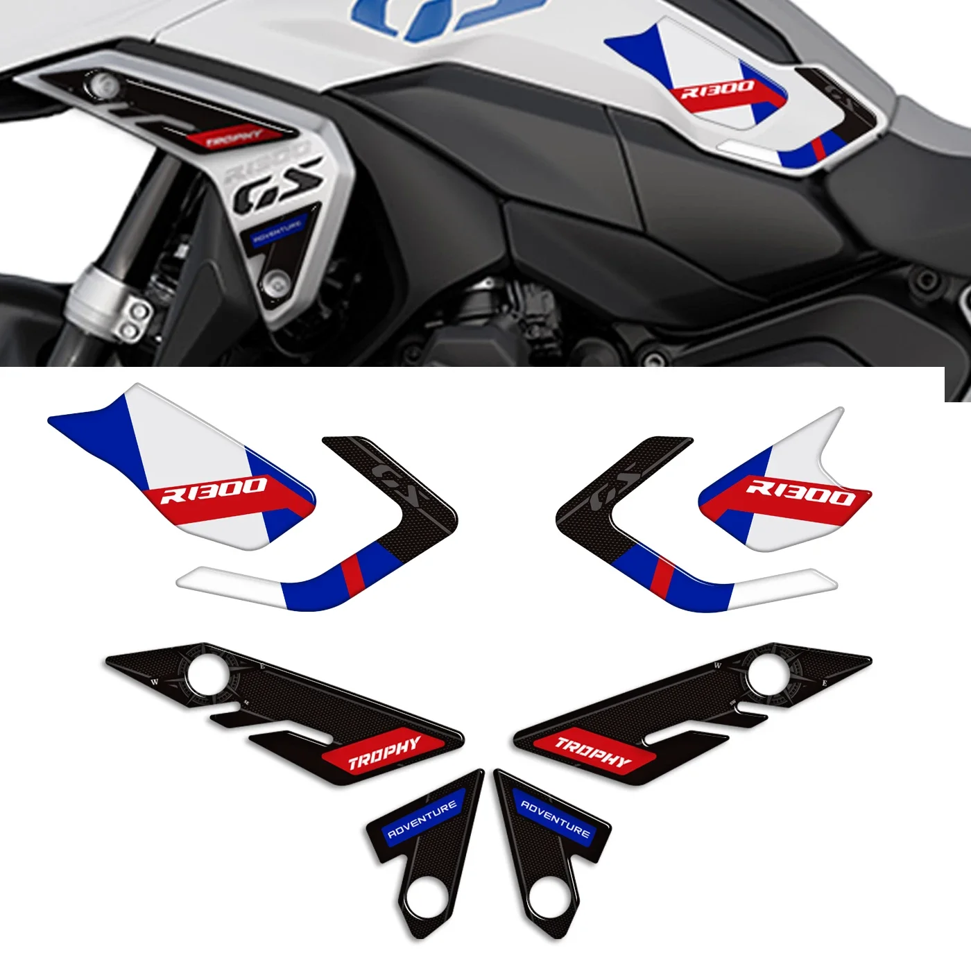 R1300GS For BMW 1300GS adhesive ADV Adventure Tank Pad Gas Fuel Oil Protector Stickers Decals