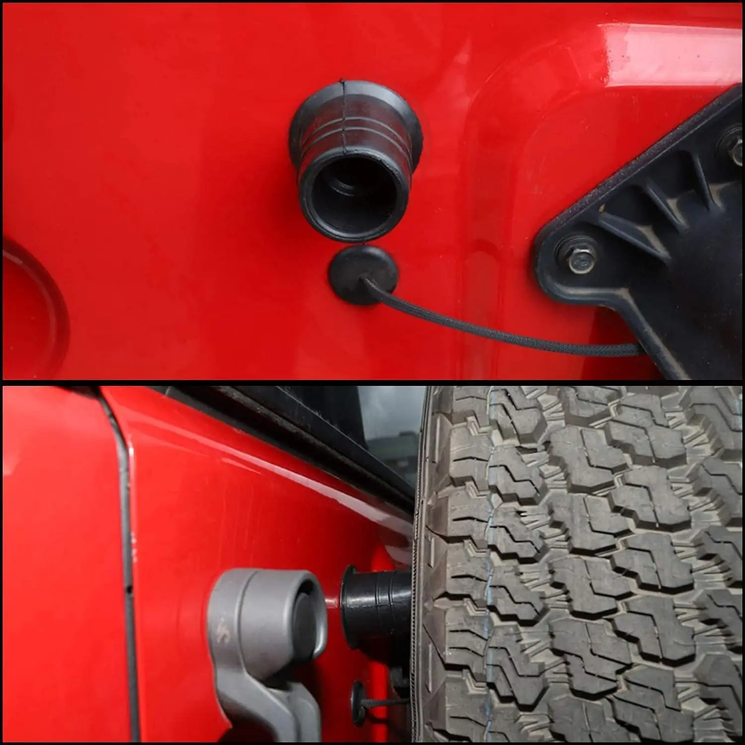 2PCS Rubber Spare Tire bumper Sets For Jeep Wrangler JK JKU 2007-2017 Spare Tire Carrier Bumper Bump Stop Rubber Exterior