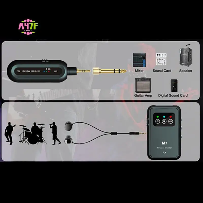 

A47F-Wireless In-Ear Monitor System 2.4Ghz Wireless IEM System With Transmitter Receiver For Music Studio Live Broadcast