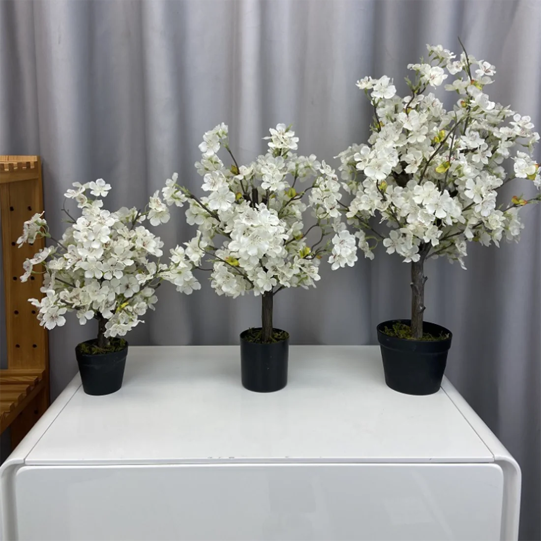 

White Cherry Blossom Tree for Wedding Party Decor High Quality Silk Sakura Trees Artificial Cherry Blossom Tree2PCS