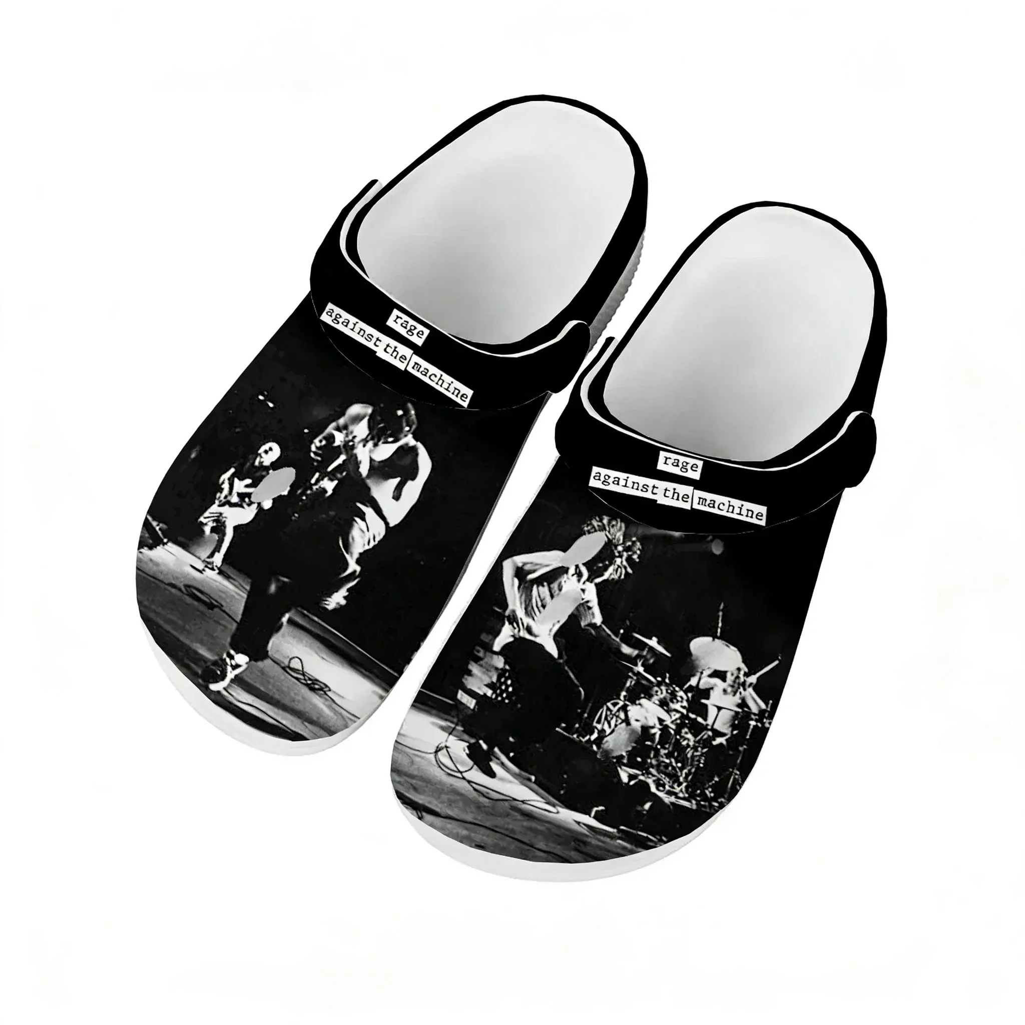 Rage Against The Machine Water Shoes Mens Womens Comfortable Home Garden Clogs Customizd Sandals Beach Breathable Hole Slippers