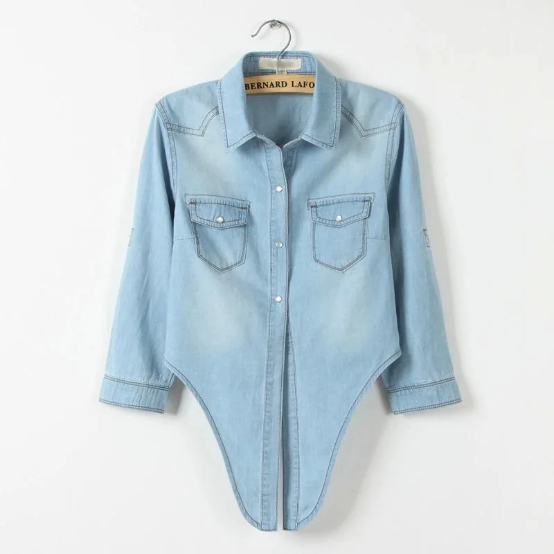 Denim Jacket Cropped Length Short Type Single-breasted Lace Up Denim Shirt Tie Knot Blue Jeans Cardigan Lady Jacket