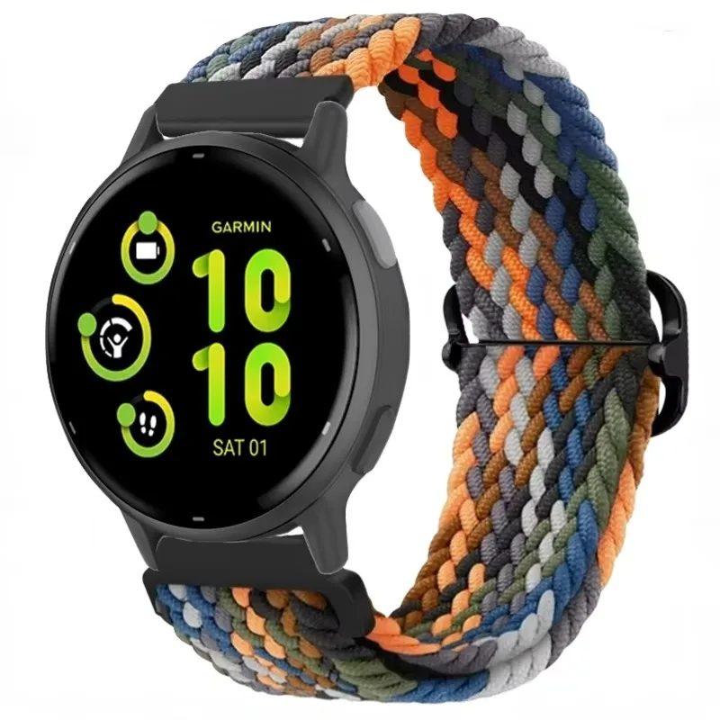 22mm 20mm Braided Nylon Strap for Garmin Vivomove Trend/Move Trend/Vivoactive 5 4 Watchband Garmin Forerunner 965 265 55 165 245