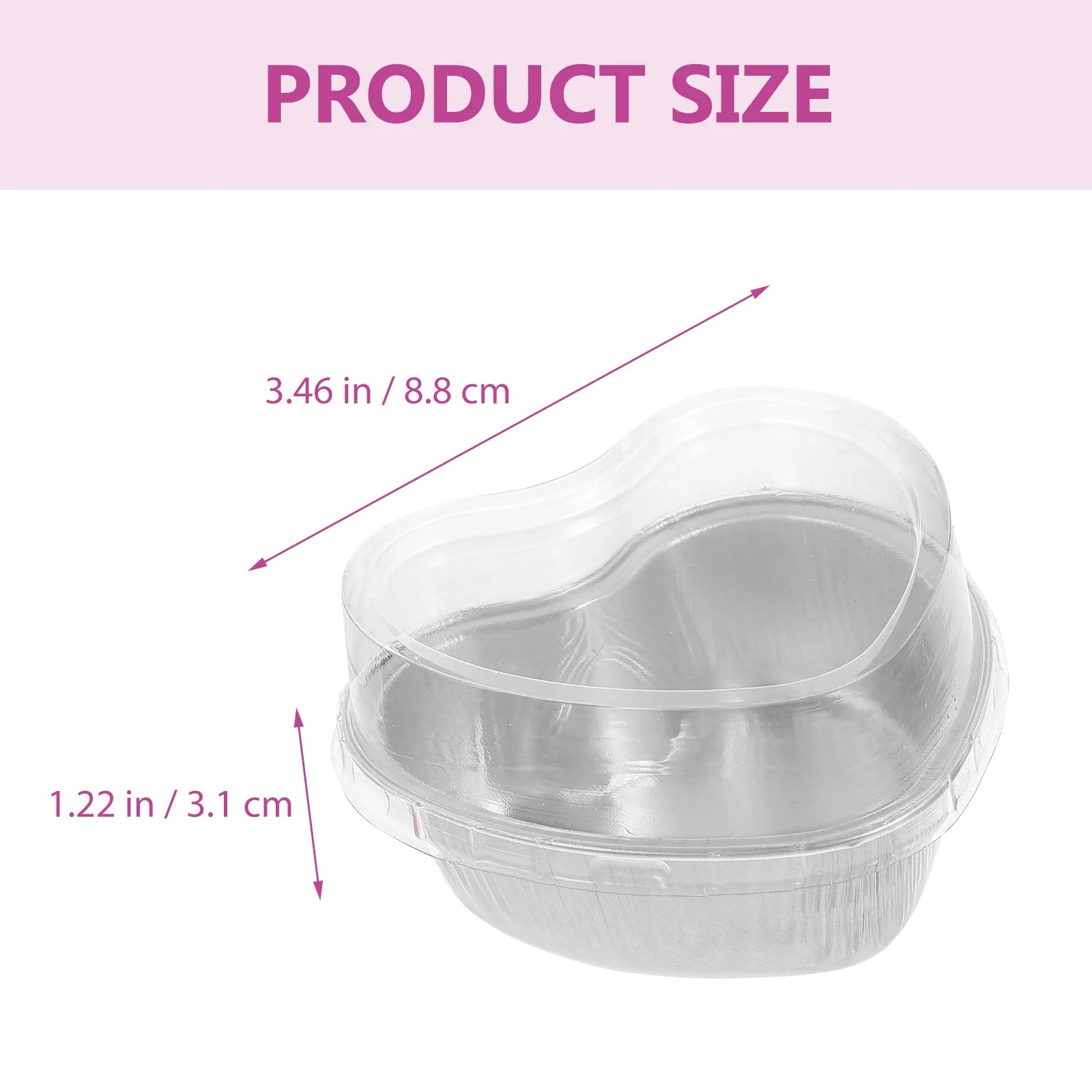 10 Pcs Heart-Shaped Aluminum Foil Box Cake Mold Decorative Pan Mini Baking Cups Bakeware Cupcake Covered Design Pans