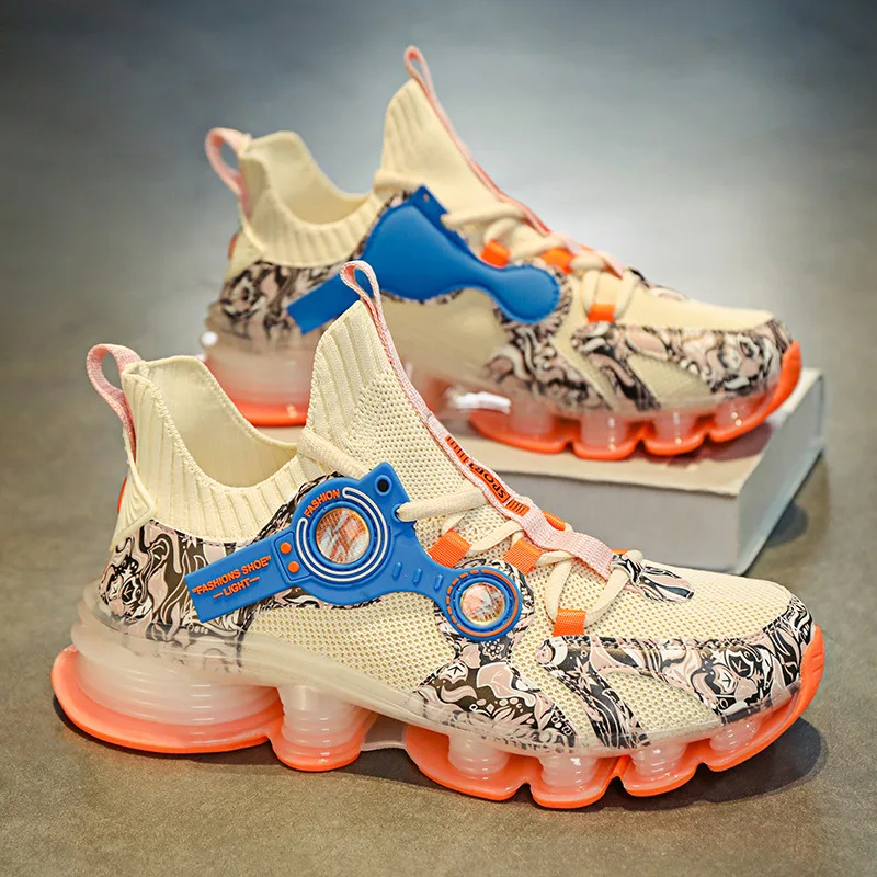 

Мужская спортивная обувь Спортивные кроссовки с толстой подошвой Дышащая амортизирующая обувь с высокой подошвой