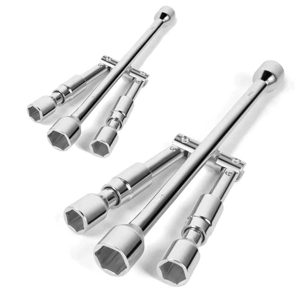 1/2pcs Universal Folding Lug Wrench, 4-Way Cross Wrench Wheel Lug Nut Wrench for Cars, Trucks, SUVs and RVs