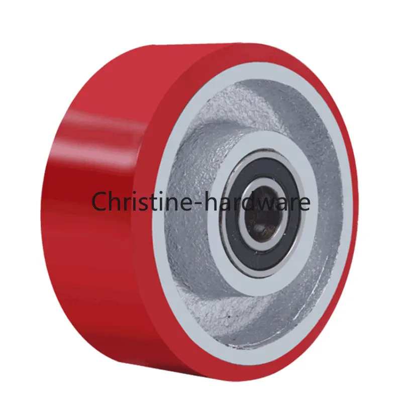 1pcs 2.5 inch 3 inch 4 inch 5 inch Universal Wheel Single Caster Medium and Heavy Iron Core Polyurethane Flat Push Wheel