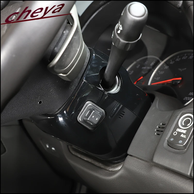 لشروليه كورفيت C6 ZR1 Z06 2005-2013 ABS البلاستيك عجلة القيادة عمود التوجيه قاعدة غطاء ملصق مزخرفة الملحقات