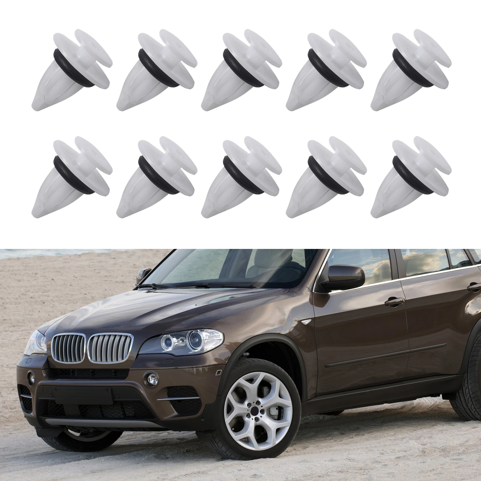 

10x боковые зажимы для отделки с уплотнением 51777171002 для BMW E70 для X3 F25 практичные белые автомобильные аксессуары из АБС-пластика Инструменты