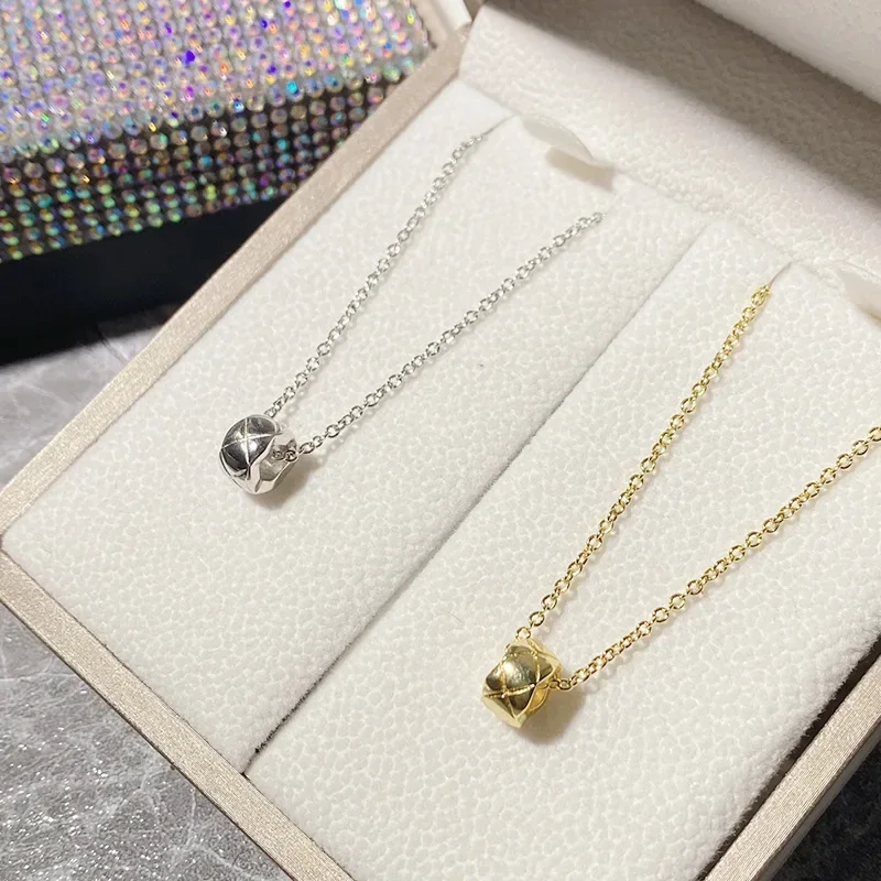 

MDL Муассанит стиль. Ожерелье с бриллиантовой решеткой, позолоченное модное индивидуальное ниша, простая сто подходящих цепочек на ключицу