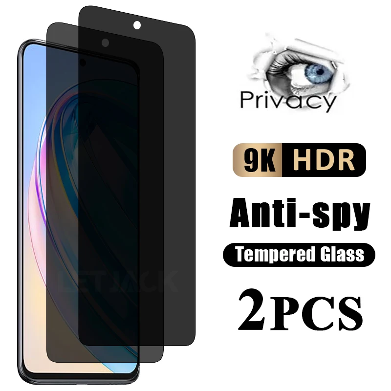 2Pcs Privacy Anti-Spy Tempered Glass For Honor X8a X7a X6a X50i X40i X30i X40 80 GT 8X 9X 10X Magic 4 Lite Screen Protectors