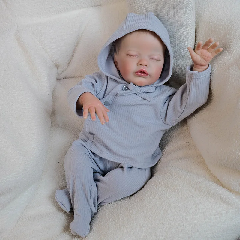 48cm Primrose Asleep/Awake Reborn Doll 귀여운 잠자는 아기 인형 면 바디 장난감
