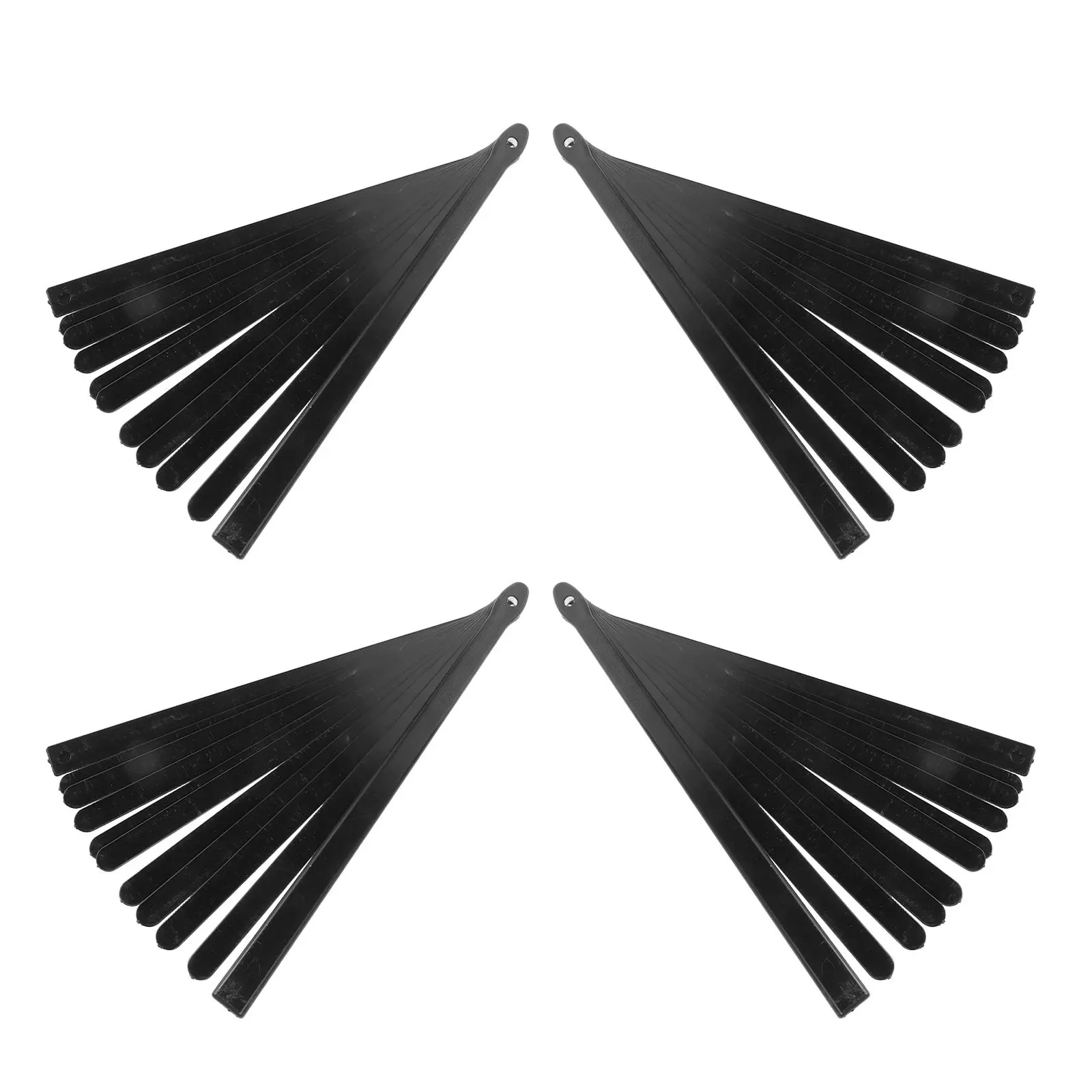 4Pcs Black Plastic Folding Fan Frame Blank Hand Fan DIY Craft Parts for Martial Arts Dance Cosplay Wedding Fans