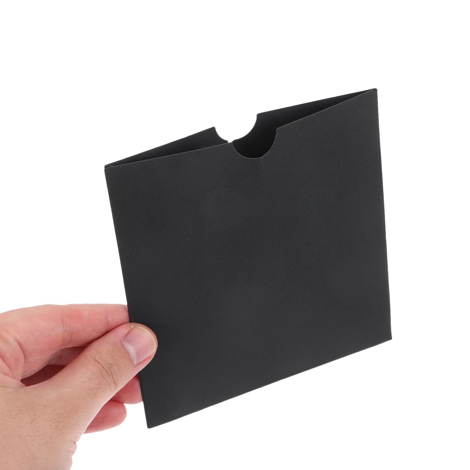 25 Pcs Dvd Kraft Paper CD Bag Case Sleeves Packing Storage Envelop Black Holder