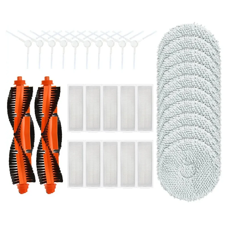 Xiaomi Mijia-ロボット掃除機用のスペアパーツ,メインブラシ,HEPAフィルター,モップクロス,スペアパーツ,掃除機ロボットx20,Mijiaセルフクリーニング,2,c101