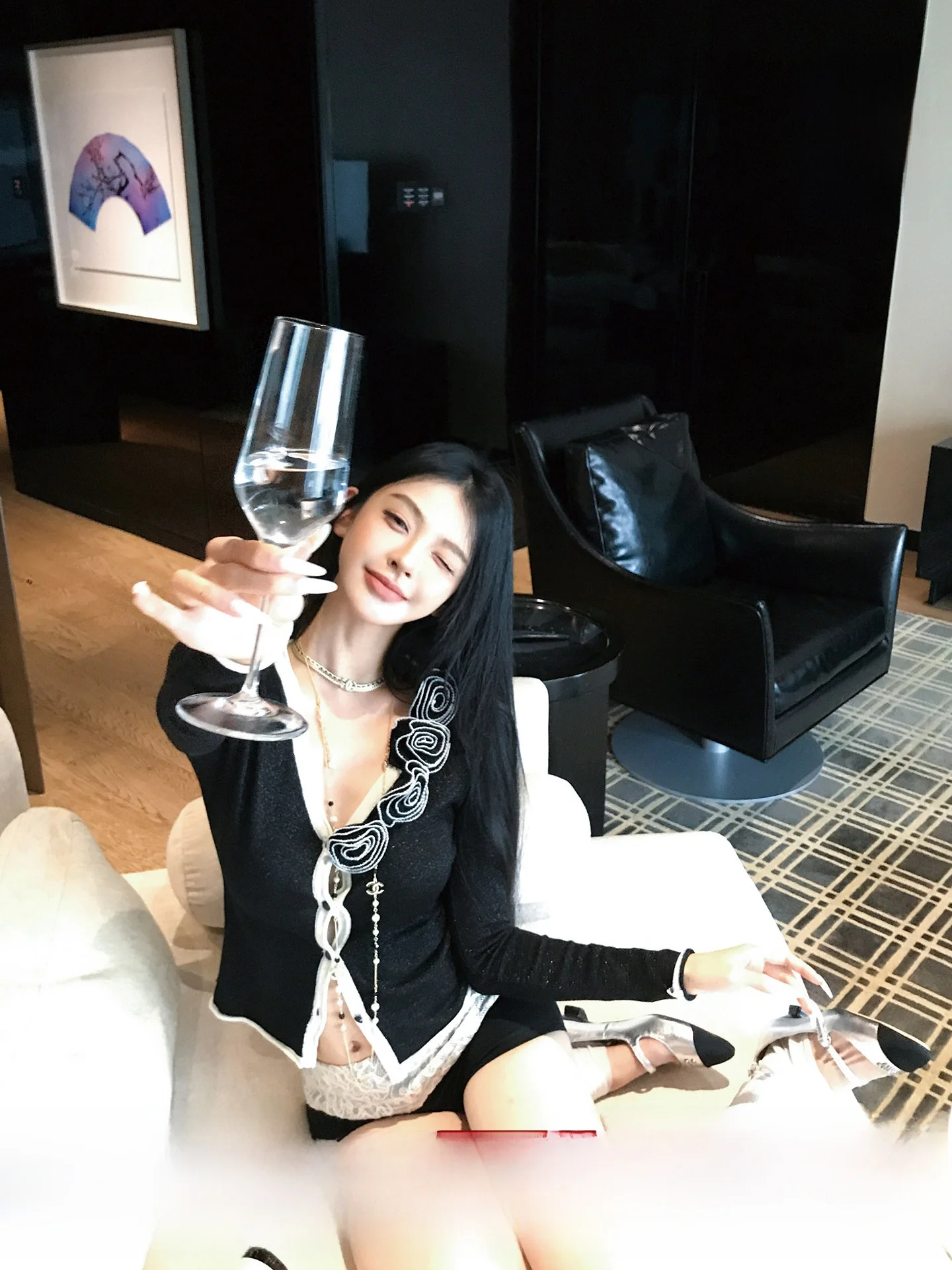 

Okaaay Luxury Floral Knitwear Color Blo Slim Fit Women's Top Early Autumn Faion Korean Sle V-Ne Long Sve Sweater