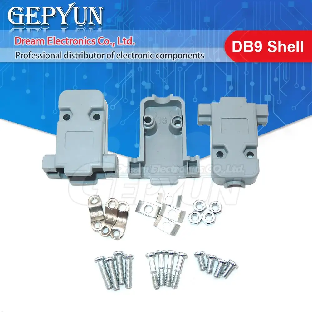 5PCS/LOT DB9 DB15 DB25 DB37 Plastic Shell DB serial series shell DB9 Connectors