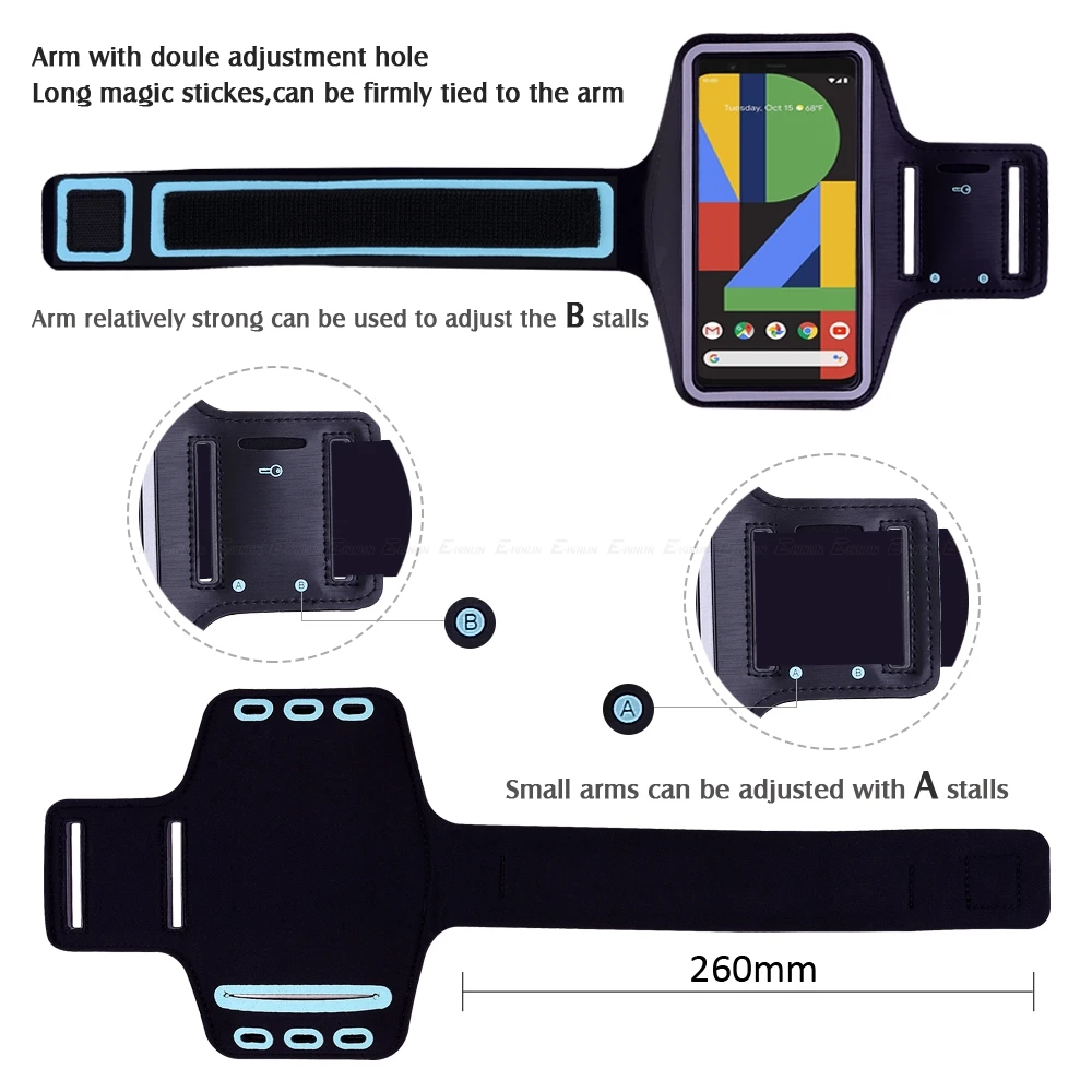 Waterproof Running Sport Gym Arm Band For Google Pixel 8 7 7a 6a 6 Pro 5 5a 4a 4 3a 3 2 XL 4XL 3aXL 3XL 2XL Phone Bag Case Cover