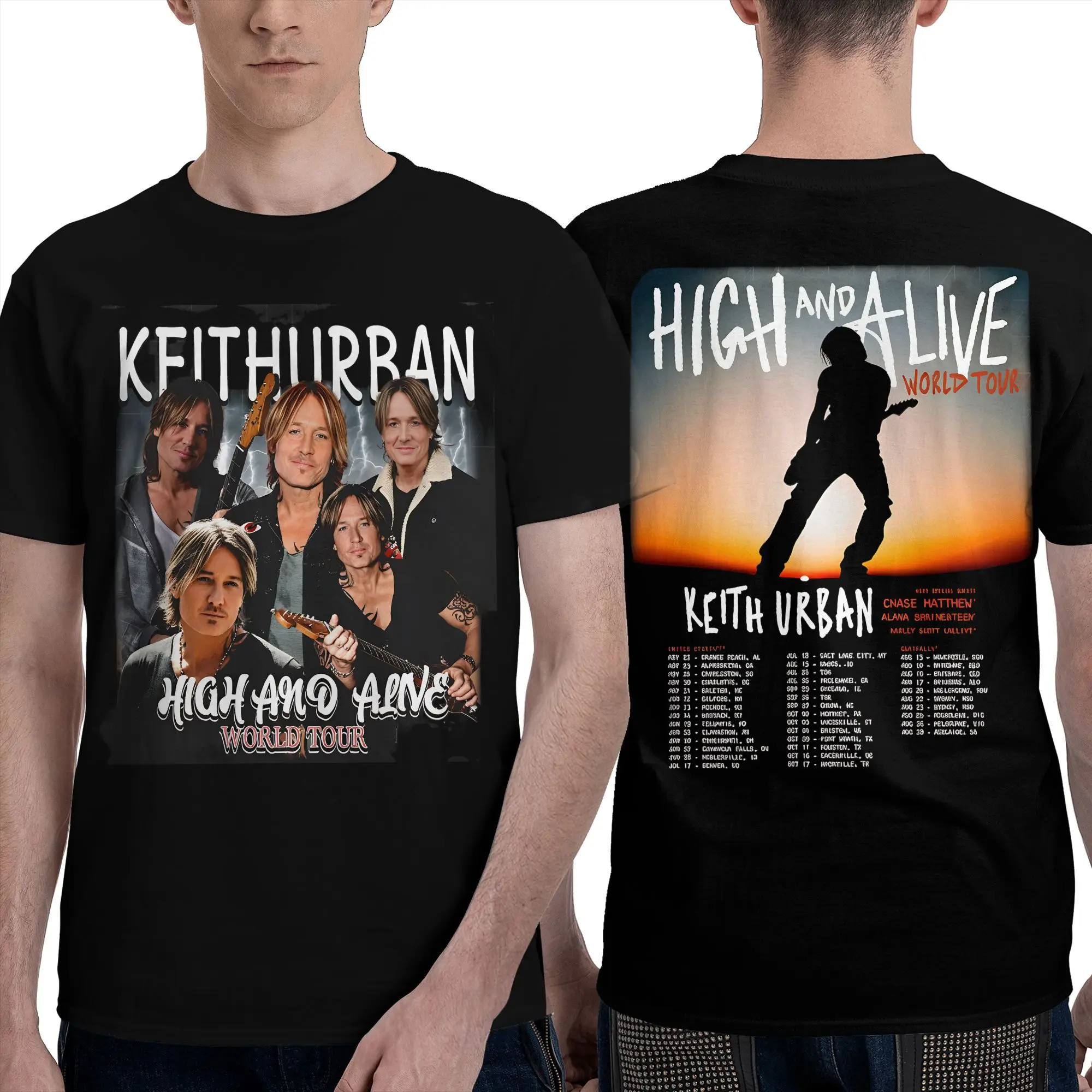 

Летняя мужская и женская рубашка Keith Urban Tour 2022, рубашка High And Alive, хлопковая футболка, одежда, футболки с юмором