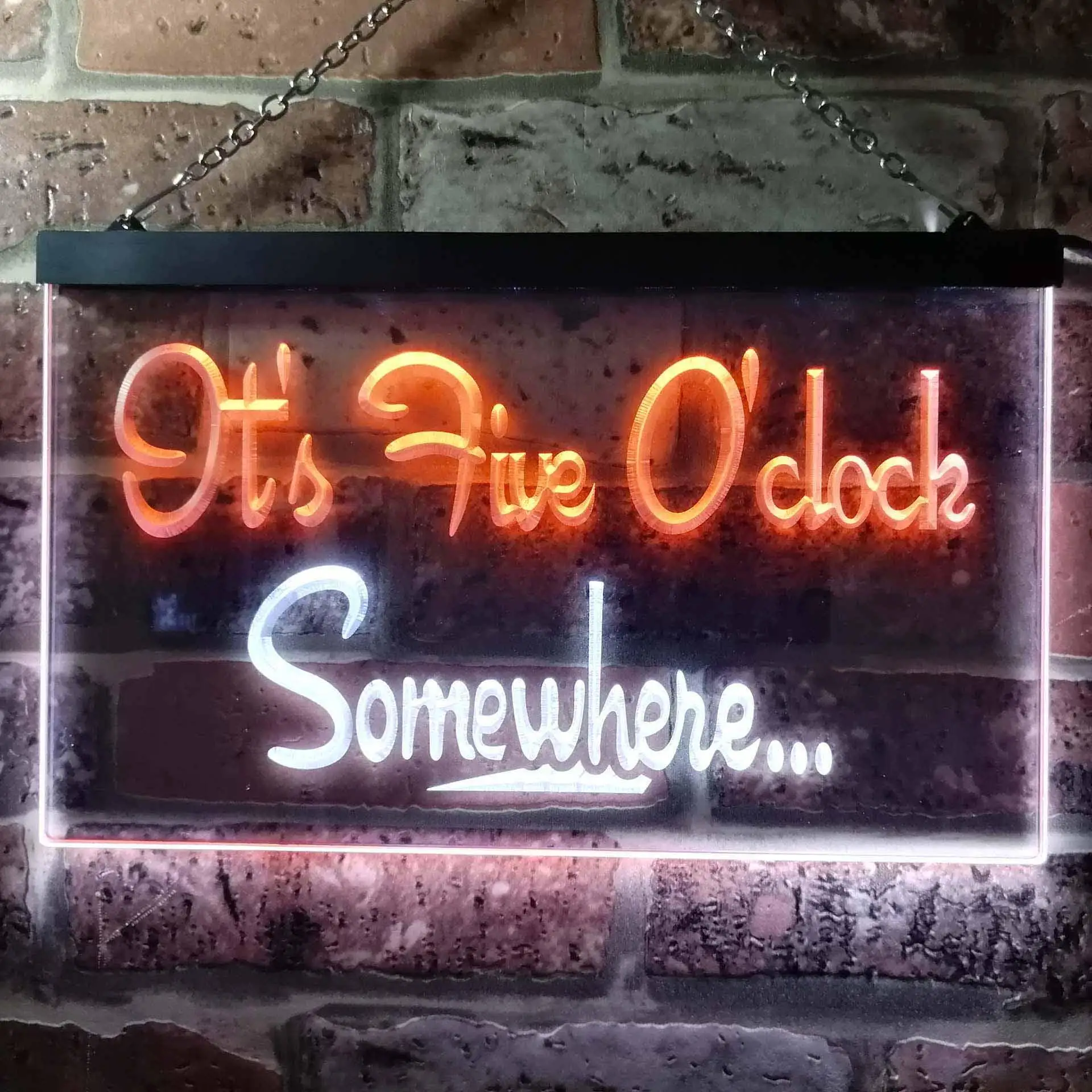 It's Five O'clock Somewhere Dual Color Led Neon Sign st6-i0574