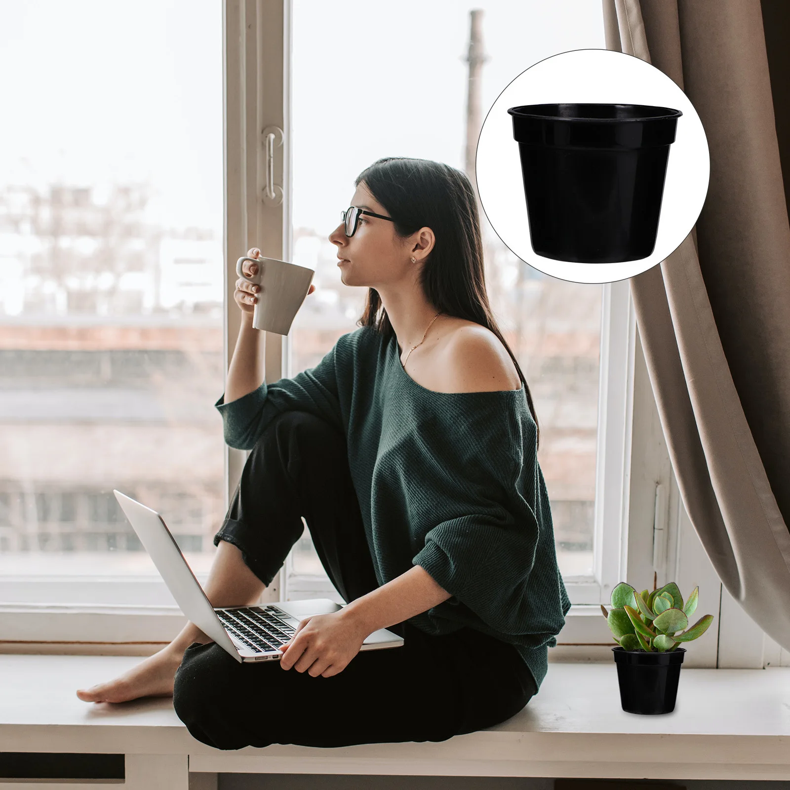 

20Pcs Plastic Flowerpot Set Small Round Planters for Indoor Outdoor Gardening Sturdy Succulent Plant Pot Housewarming Gift Idea