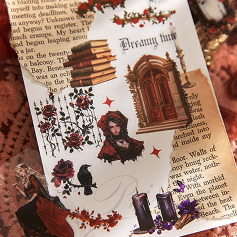 Mr Paper 100pcs/bag World Creation Series Stickers Gift Box Vintage European and American Style Stickers DIY Handbook Scrapbook