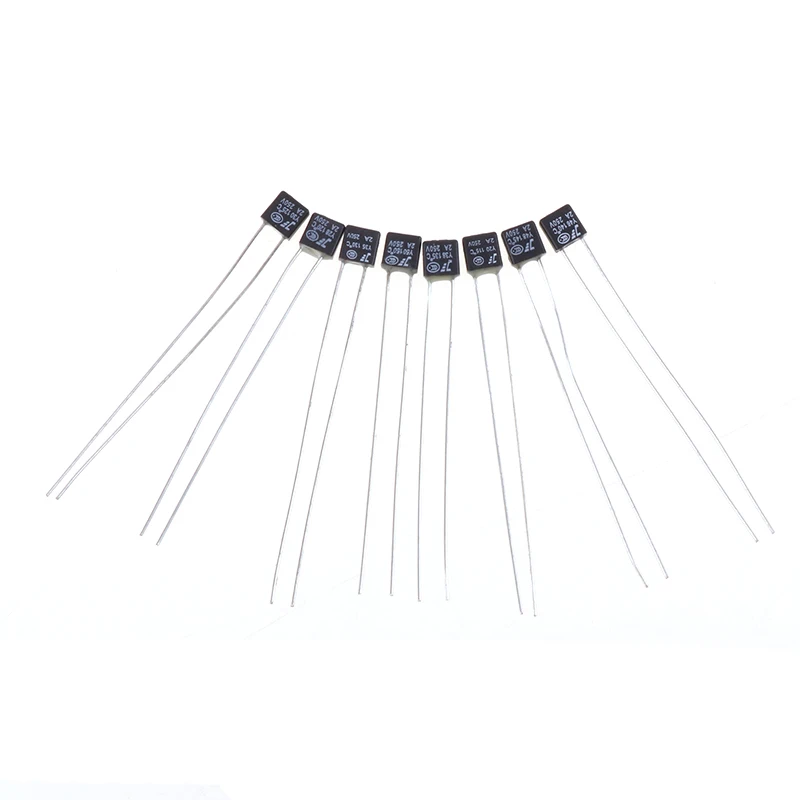 

High Quality 115 120 125 130 135 140 145 150 Degree Temperature Switches Black Square Fan Motor 2A 250V Thermal Fuse LED Fues