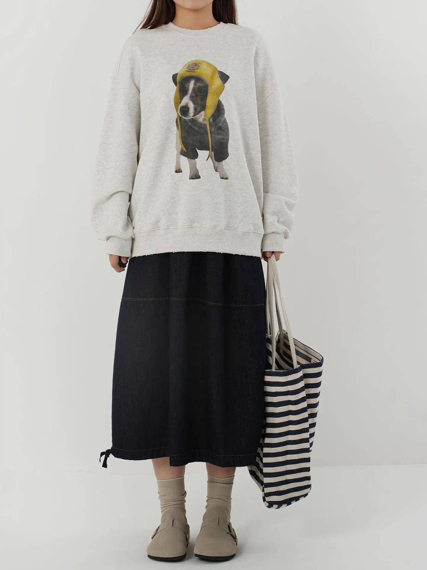 

Женская свободная хлопковая толстовка большого размера, повседневный топ на весну-осень с мультяшным принтом собаки, полностью хлопковая, можно стирать