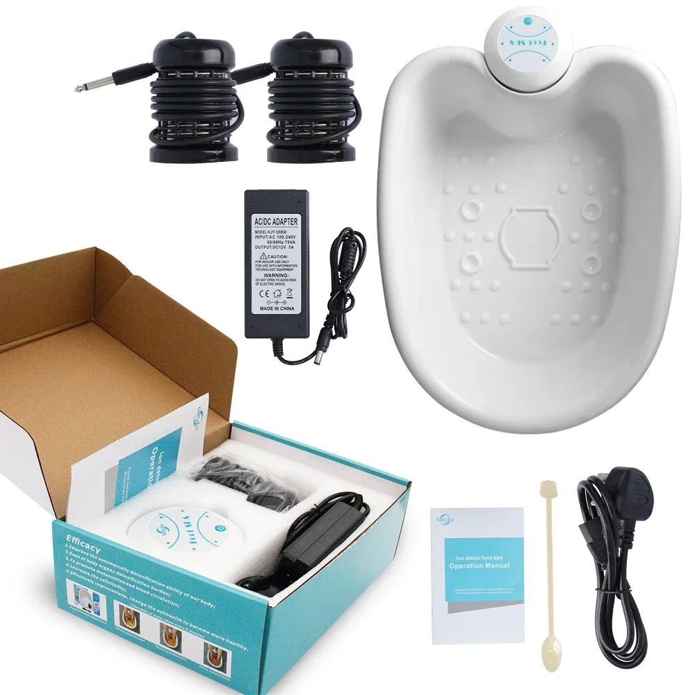 

Foot Spa Bath Massager Machine Detox Ion Electric Mini FootBath Cleanse Footspa Vibrat Whirlpool Care Arrays Aqua Health Therapy