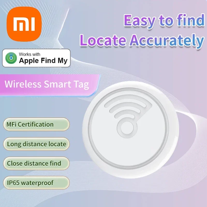 Умная ярлык Xiaomi, яркий круглый антипотерянный видоискатель для IOS, только с приложением Find My App для ребенка, домашнего питомца, автомобиля, чемодана, трекер потери