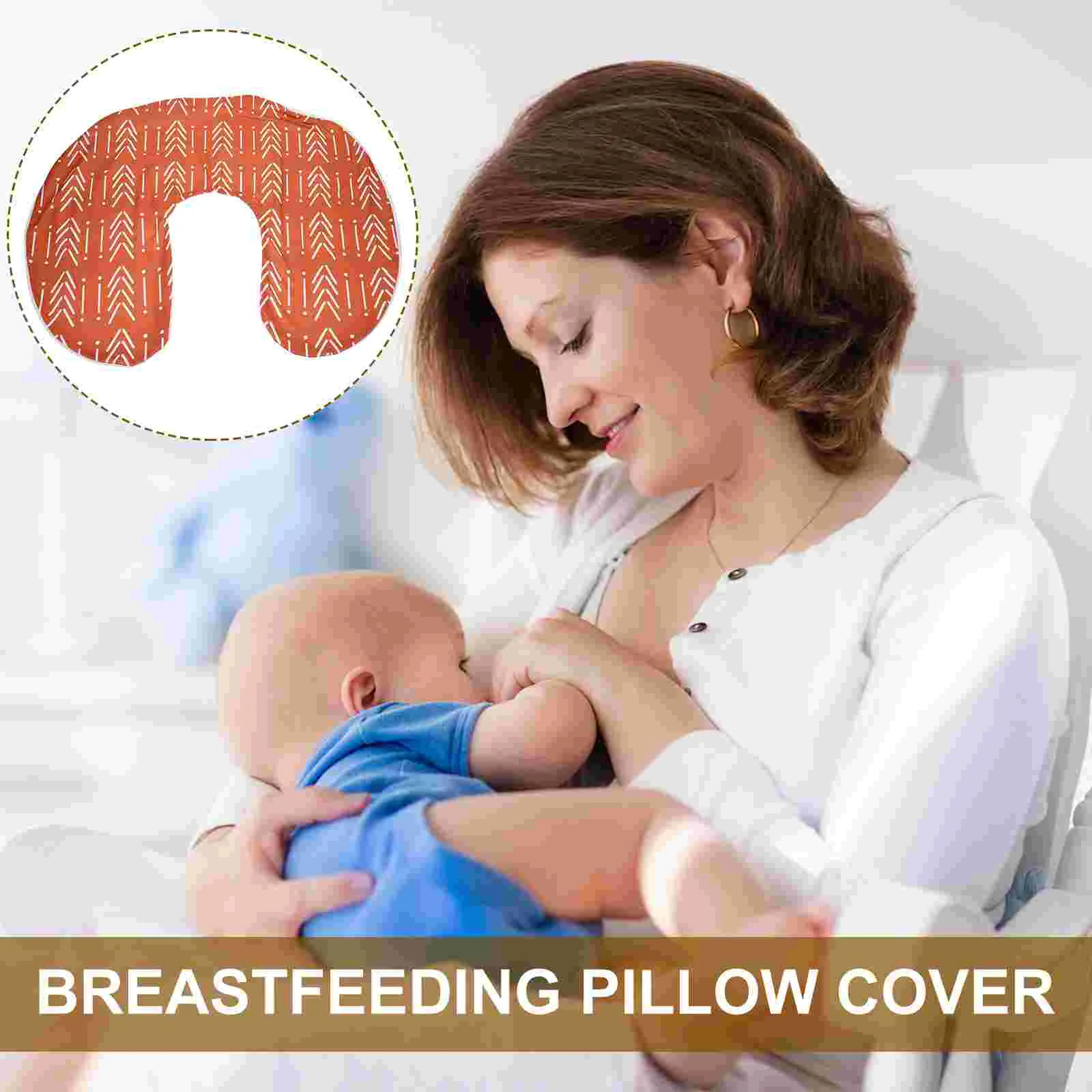 Nursing Pillowcase Breastfeeding Baby Cover Chaise Longue Infant Newborn Polyester Cotton U-shaped